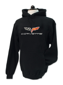C6 Corvette Hooded Sweatshirt - Black